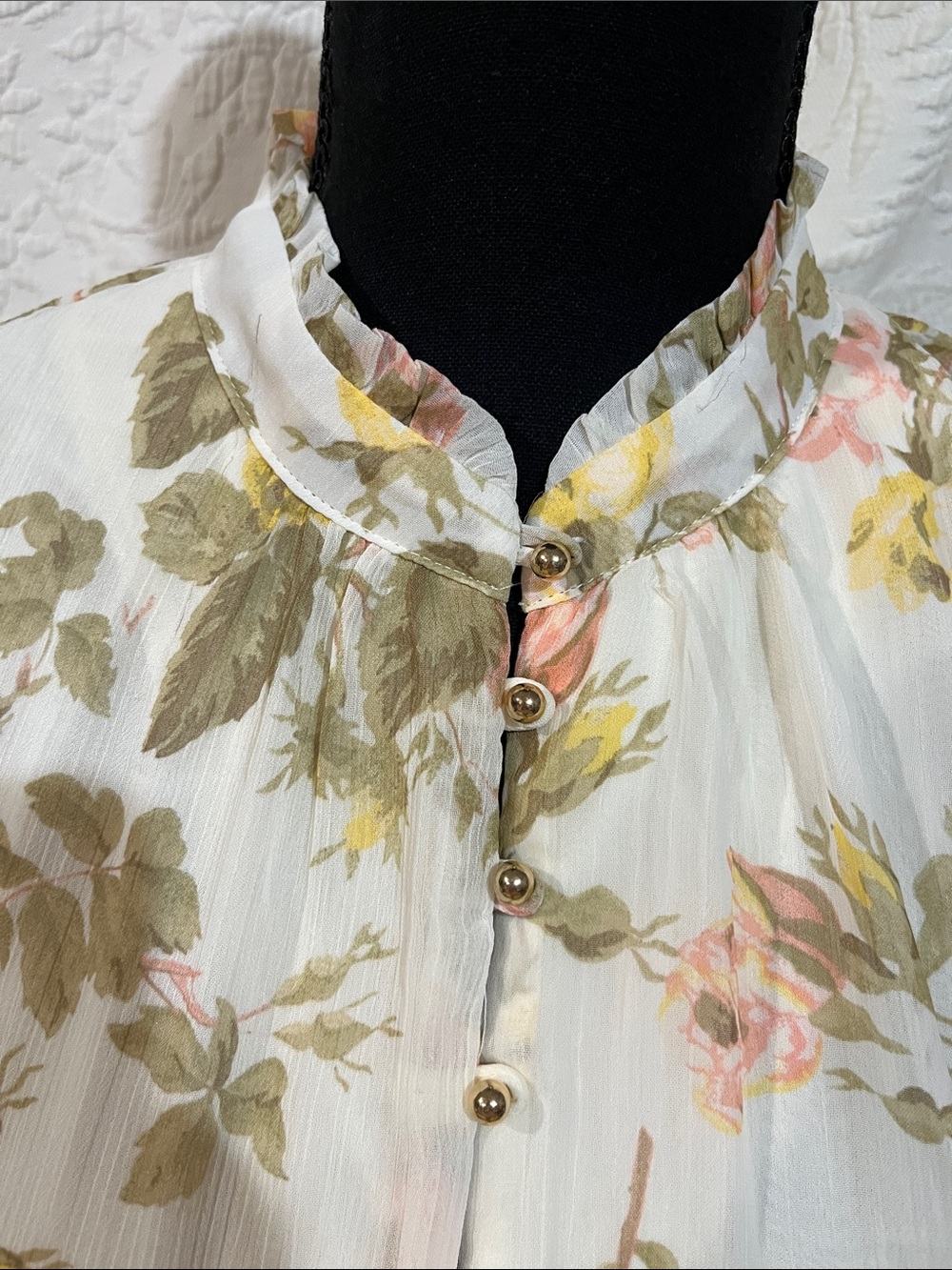 1. State Floral Tiered Long-Sleeve Maxi Dress, size small, new with tags - Picture 4 of 14